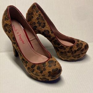 Pink & Pepper 5” Animal Print Heels